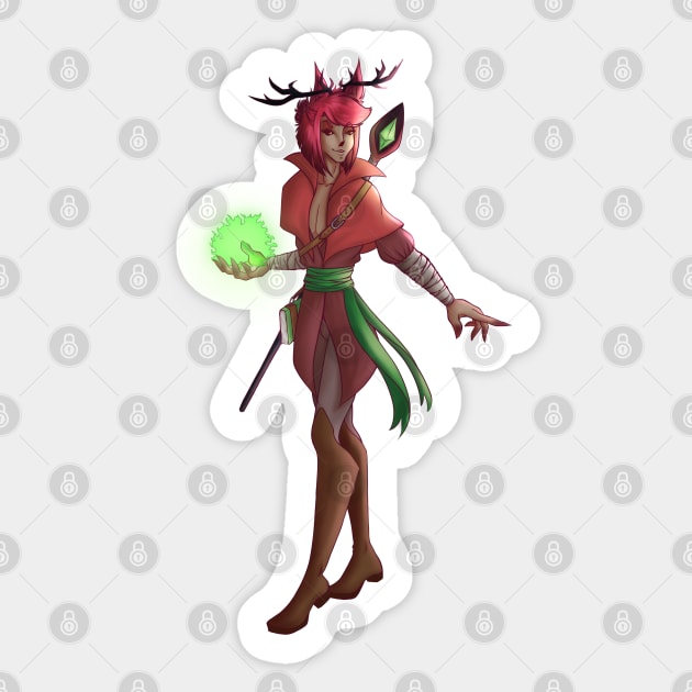 Warlock Alastor Sticker by Art Of Glo